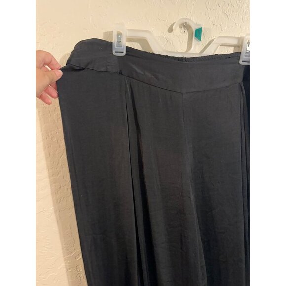 Soft Surroundings Black Perfect Palazzo Wide Leg Scandi Girl Pants - Picture 7 of 14